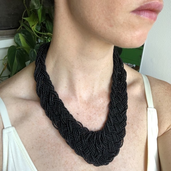 𝅺Jacob Braided and Beaded Necklace - Picture 8 of 8